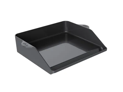 RÖSLE Grillplatte Plancha 25429 - Porzellanemailliertes Gusseisen für Fleisch und Gemüse, hitzebeständig bis 400°C und pflegeleicht