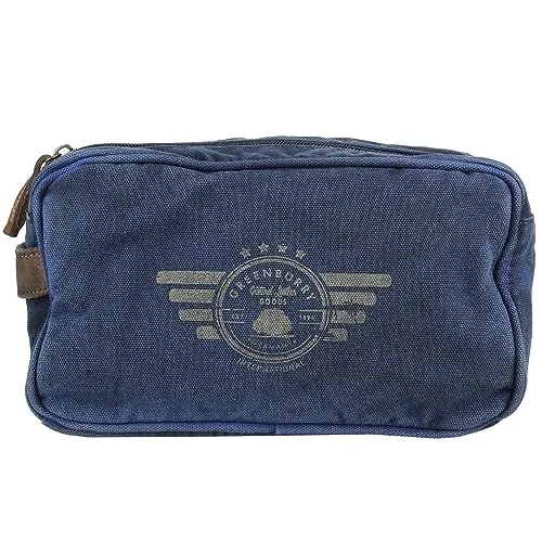 Greenburry Vintage Aviator Kulturbeutel 26 cm - Reisetaschen, stilvoller Kulturbeutel aus hochwertigem Leder mit praktischem Stauraum für Reisen und unterwegs.