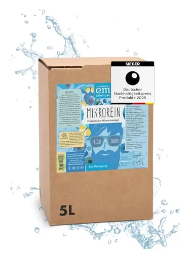 EM-Chiemgau Probiotischer Allzweckreiniger mit Effektiven Mikroorganismen, entfernt Schmutz & Dreck auf allen Oberflächen, Tier- und Hautfreundlich, Zitronengras-Duft, 1 L ergeben 750 L
