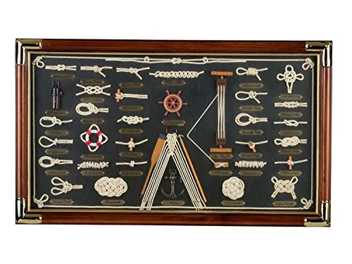 Aubaho Dekoobjekt Knotentafel Schaukasten unter Glas 73cm von Aubaho