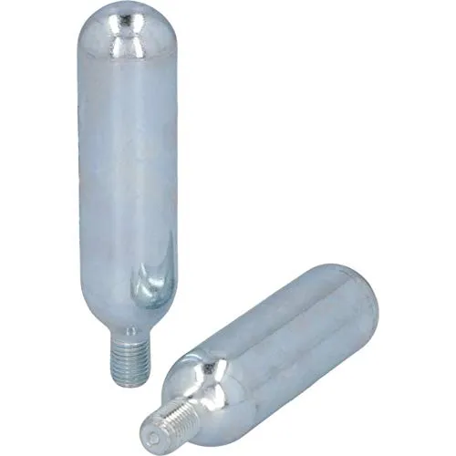 FISCHER 50393 CO2 Kartuschen | Nachfüllpack | passend für die FISCHER CO2 Luftpumpe, silber
