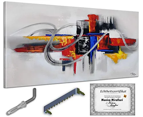 Monica Mirafiori I 100% HANDGEMALT I Gemälde Abstract 140x70cm | Gemälde Handgemalt | Acrylgemälde | Sehr Großes Acrylbild I Moderne Kunst I Kunstbilder