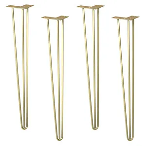 Wagner Design Yourself Hairpin St 8275 Tischbeine Gold - Möbelzubehör, stilvolle Tischbeine im modernen Hairpin-Design, ideal für individuelle Möbelprojekte und ein elegantes Ambiente.
