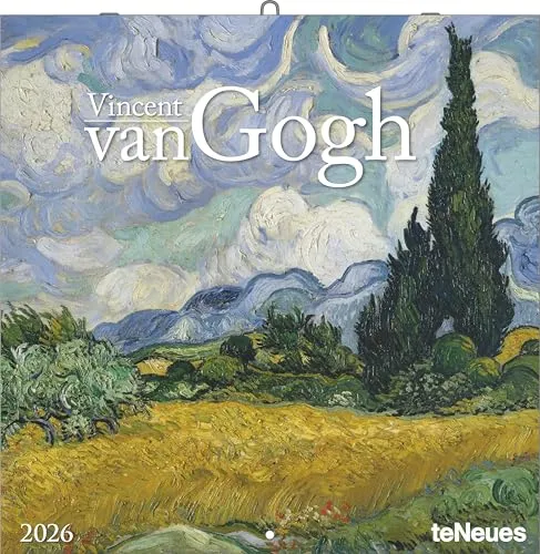 teNeues - Vincent van Gogh 2026 – Kunst-Wandkalender 30x30 cm (30x60 cm geöffnet) | Broschürenkalender mit Meisterwerken für Van-Gogh-Fans & Kunstliebhaber