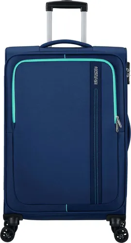 American Tourister Sea Seeker Spinner M - 68 cm Koffer in Combat Navy - Mittelgroßer 68 cm Koffer mit 61 L Volumen, TSA-Schloss und doppelten Rollen für müheloses Reisen. Ideal für einwöchige Trips und praktische Fronttasche.