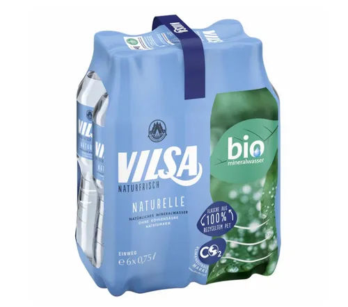 VILSA Mineralwasser Naturelle, 6 x 0,75 l PET von VILSA