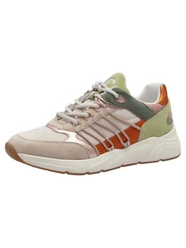 Tamaris Damen Sneaker Low, orange, 41 EU - Stylische Tamaris Sneaker für Damen in Orange – ideal für jeden Look. Mit anpassbarem Touchit-Fußbett und pflegeleichtem Design. Perfekt für den Alltag und umweltbewusste Modefans!