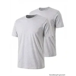 GÖTZBURG T-Shirt 2er Pack - Premium-Qualität in Grau 5XL - Herren-Shirts, 100% Baumwolle, pflegeleicht und bequem, ideal für den Alltag.