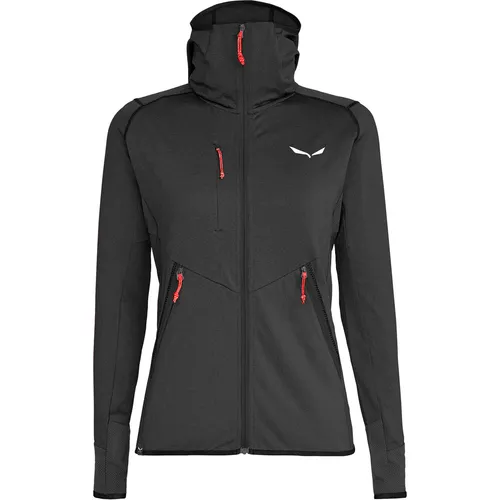 Salewa Agner Hybrid Polarlite/Durastretch W Full Zip Hoody Damen - Vielseitiger Damen-Hoody für Outdoor-Aktivitäten, mit wärmendem Polarlite-Fleece und strapazierfähigen Durastretch-Einsätzen. Ideal zum Wandern, Klettern und für alpine Hochtouren.