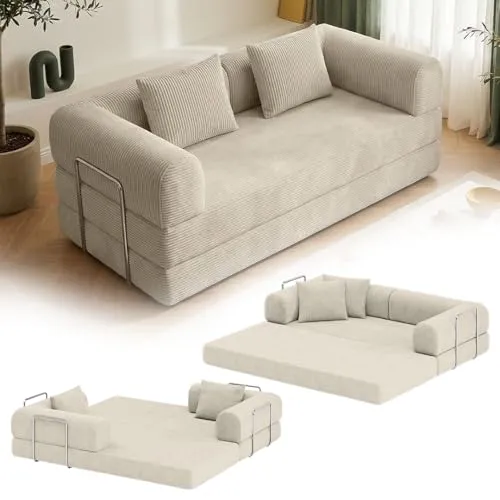skølm Lofn Schlafsofa – Vielseitige 2-Sitzer Couch in Beige von skølm