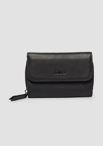 s.Oliver Geldbörse Portemonnaie (1-tlg), Geräumige Echtleder-Geldbörse mit extra Reißverschlussfach