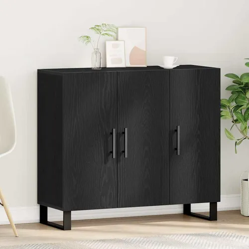 vidaXL Sideboard Schwarze Eiche 90 x 34 x 80 cm