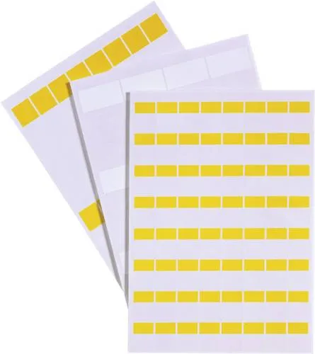 LAPP 83256161 Kabel-Etikett Fleximark 34 x 25.40mm - Gelb - Etiketten für Kabelmarkierung, wasser- und wischfest, schützt Beschriftung vor Abrieb und Feuchtigkeit, ideal für Schaltschränke.