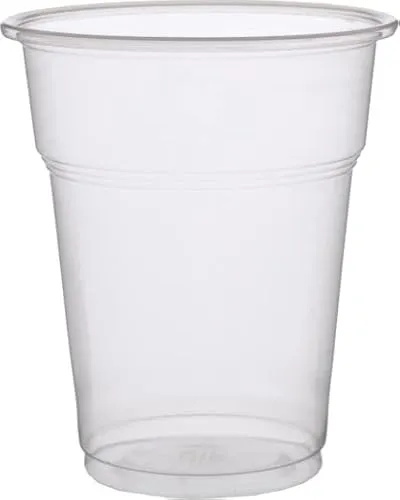 CW-Pack CWPACK Trinkbecher PP, Einwehbecher, Plastikbecher, Bierbecher klar, 450ml(16oz) Ø95mm, 7gr mit 0,4l Füllstrich (250St.)