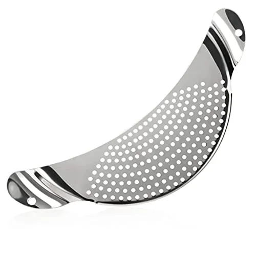 pcs Topfsieb in Halbmondform aus Edelstahl Abtropfen Sieb Topf Nudelsieb Edelstahl Sieb, Siebaufsatz für Töpfe und Schüsseln, Platzsparend,Abtropfhilfe für Kochtöpfe,Durchmesser Ø 33cm 1