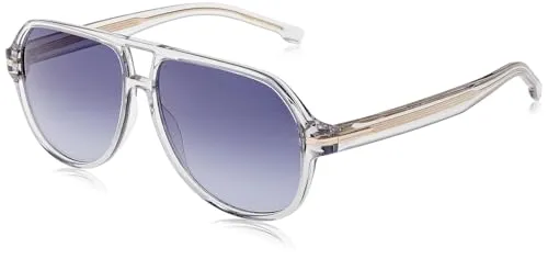 Hugo HG 1229/S Herren-Sonnenbrille - Sonnenbrille mit grauem Vollrand und blauem Glas, ideal für stilbewusste Männer, die UV-Schutz und modernes Design schätzen.