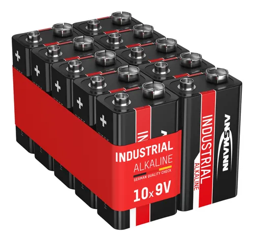 ANSMANN 9V-Blockbatterie, INDUSTRIAL, Alkaline, 10 Stück 1505-0001
