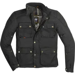 Merlin Tewkesbury Motorrad Textiljacke, schwarz, Größe S - Stylische Motorradjacke aus technischem Wachs-Gewebe mit hochwertigem Tartan-Futter und 70g-Wattierung. Ideal für den Schutz und Komfort bei Fahrten.