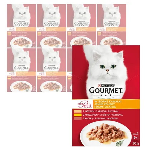Purina Gourmet Mon Petit Mix Geflügel 48x50g Katzenfutter Delikate Stücke