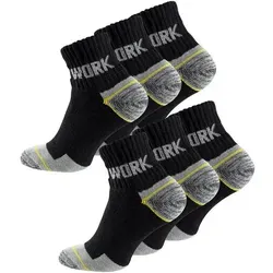 Cotton Prime® Socken (6-Paar) robust und atmungsaktiv grau|schwarz 39-42