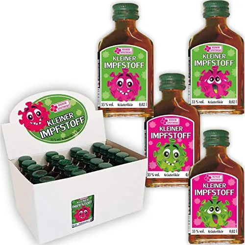 Kleiner Corona Impfstoff. | Humormedizin | Scherzartikel für Erwachsene | Der erste Impfstoff gegen das Virus kommt aus unserer Humor Apotheke (Kleiner Impfstoff: