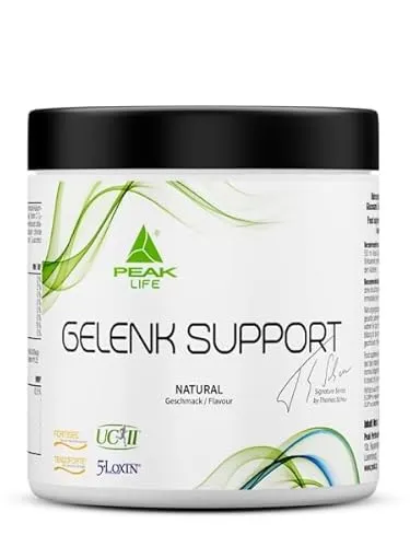 PEAK Gelenk Support - 360g Geschmack Natural I 20 Portionen I Joint Care Drink mit Kollagenpeptiden FORTIGEL®, TENDOFORTE®, UC-II® I Boswellia Serrata Extrakt – 5-LOXIN® I MSM + Glucosamin