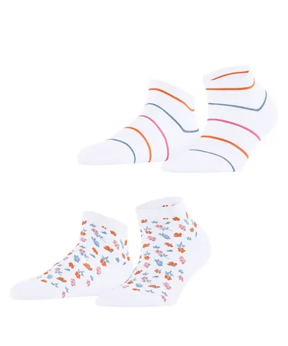 Esprit Sneakersocken Esprit Flowers & Stripes 2-Pack Damen (2-Paar)