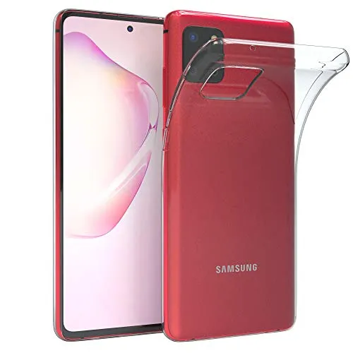 EAZY CASE Hülle kompatibel mit Samsung Galaxy Note 10 Lite Schutzhülle Silikon, Ultra dünn, Slimcover, Handyhülle, Silikonhülle, Backcover, Durchsichtig, Klar Transparent