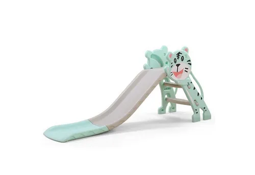 TikTakToo Indoor-Rutsche Kinderrutsche TIGER Kleinkindrutsche Spielplatz oder Gartenrutsche, klappbar, rutschhemmender Belag(Stufen), wetterfest, sicherer Stand