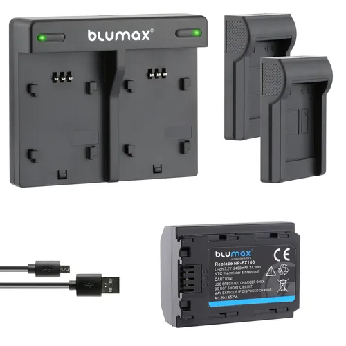 1x Akku +  Lader für Sony NP-FZ100 Alpha 7C 9 A9 II 9S  A7 Ilce 6600  2400 mAh