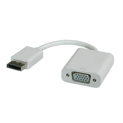 Roline DP zu VGA Adapter (15 cm) - Video Adapter für die Verbindung von DisplayPort zu VGA, kompaktes Design ideal für unterwegs und einfache Nutzung.