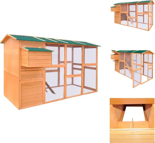 vidaXL Hühnerstall Holz 295x163x170 cm