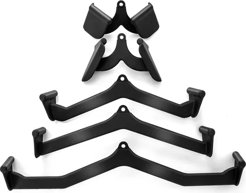 COSTWAY 5er Set Rudegriffe für Kabelmaschine - Fitnesskleingeräte mit 5 vielseitigen Aufsätzen für effektives Rücken- und Armmuskulaturtraining, aus robustem Metall für maximale Haltbarkeit und Komfort.