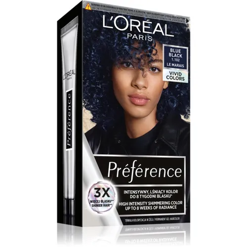 L’Oréal Paris Préférence Vivids Haarfarbe Farbton 1.102 blue black 1 St.