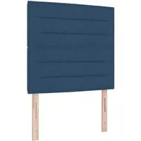 vidaXL Kopfteil mit Kunstlederbezug Blau 80 cm - Höhenverstellbares Kopfteil aus robustem Holzwerkstoff, ideal für stilvolle Schlafzimmer. Hochwertige Polsterung und einfache Montage machen es zur perfekten Wahl für Komfort und elegantes Design.