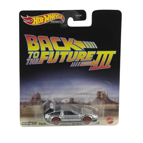 Hot Wheels DieCast Zurück in die Zukunft Delorean 1955 Schienenversion Maßstab 1:64 7cm Premium Real Riders