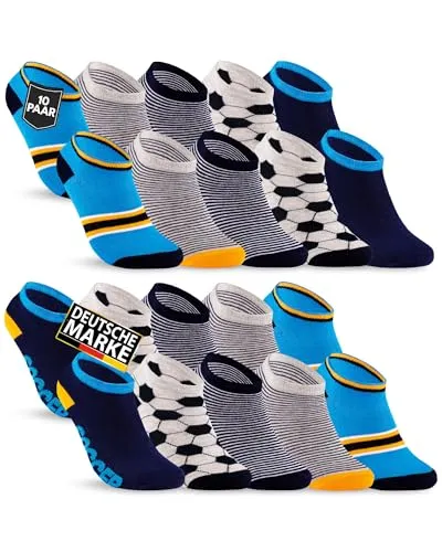 Paar Kinder Sneaker Socken Jungen & Mädchen Baumwolle Kindersocken 56550 (35-38) 10