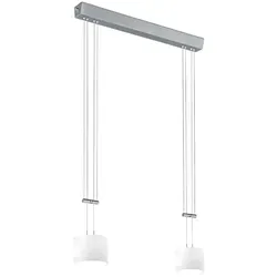 Bankamp LED-Pendelleuchte GRAZIA Alu, Eisen, Stahl & Metall Silber Nickel matt / Chrom