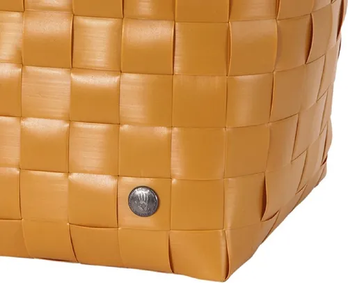 Handed By Paris Shopper Fat Strap Sunset Yellow Size S - Einkaufskorb aus recyceltem Kunststoff, umweltfreundlich und stilvoll in sunset yellow; ideal für nachhaltige Einkäufe und Freizeit.