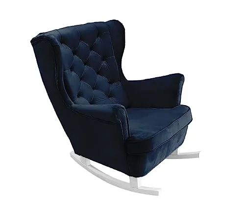 DomiMeble Schaukelstuhl für Wohnzimmer, Schlafzimmer - Schön und Komfortabel Relaxstuhl aus hochwertigem Holz gefertigt 92 x 84 x 104 cm