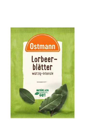 Ostmann Lorbeerblätter - Aromatische Gewürze für jeden Anlass - Kräuter & Kräutermischungen, verleiht Ihren Gerichten eine intensive Note und ist ideal für Suppen, Eintöpfe und marinierte Speisen.