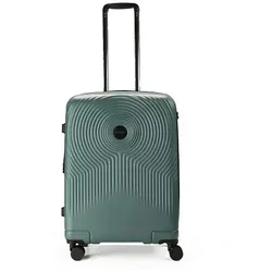 Gabol Hartschalen-Trolley Radar - 4 Rollen, Polycarbonat in Grün - Trolley aus robustem Polycarbonat mit TSA-Schloss und 4 Rollen für müheloses Reisen. Ideal für Reisen mit 74 l Volumen und praktische Innenausstattung.