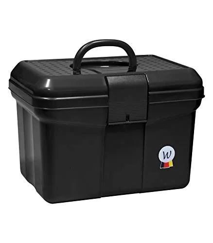Waldhausen Putzkiste Eco - schwarz - Reiten: Umweltfreundliche Putzkiste aus recyceltem Kunststoff mit versenkbarem Griff und abschließbarem Schnappverschluss - ideal für Stall und Turnier!