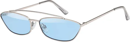 Gil Damen Sonnenbrille Runde Designer 80er Modern Urlaub Sommer Strand 30481 Hellblau