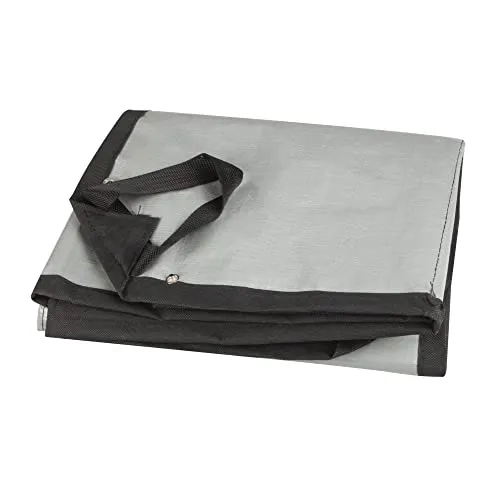 Windhager Pflanz-und Unterlegplane mit Vlies, Umtopfmatte, Pflanzmatte, Arbeitsunterlage für sauberes umtopfen, Pflanzunterlage, Gartenarbeitsunterlage, 1 x 1,5m, Grau