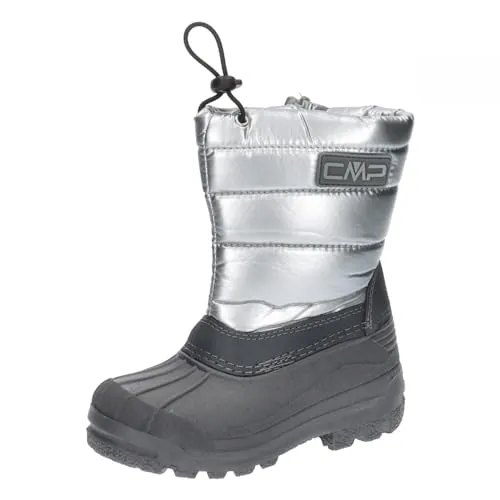 CMP Campagnolo Kids Sneewy Snowboots Silver EU 41 - Wanderschuhe für Kinder, kältebeständig bis -30°C und ideal für winterliche Abenteuer im Schnee mit robustem High-Cut-Schnitt und sicherem Reißverschluss.