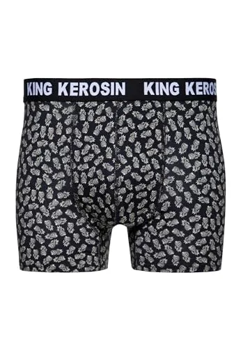 King Kerosin Herren Boxershorts · Unterwäsche · Vintage · Retroshorts · Unterhosen Männer Mit Stretch · Elastisch · Baumwolle · Retro · Tattoo · Ananas