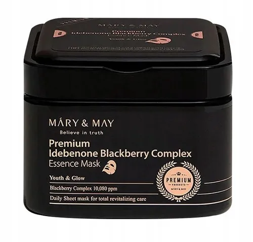 Mary&May Anti-Aging-Masken Idebenon-Brombeer-Komplex, 20 Stück