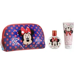 Disney Minnie Eau De Toilette Spray 50ml Set - Minnie Mouse Beauty Set für kleine Prinzessinnen – mit kindgerechtem Duft und mildem Duschgel. Inklusive praktischer Kosmetiktasche im zauberhaften Design, ideal für jeden Anlass.