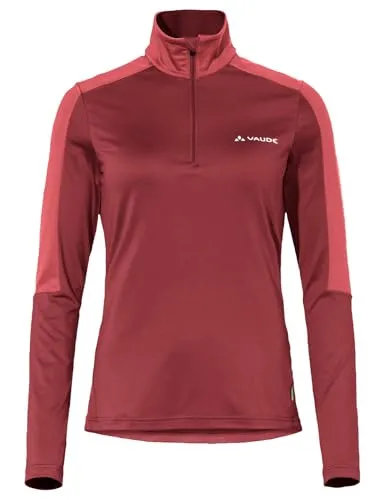 Vaude Damen Livigno Half Zip II Pullover - Größe XL, rot - Sportlicher Pullover für Damen, elastisch und schnell trocknend, ideal für Wintersport und Outdoor-Aktivitäten.